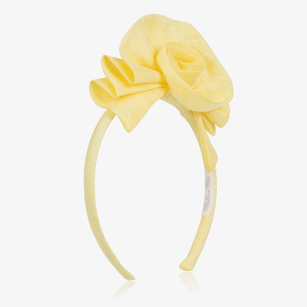 Balloon Chic-Girls Yellow Flower Headband | Childrensalon Outlet