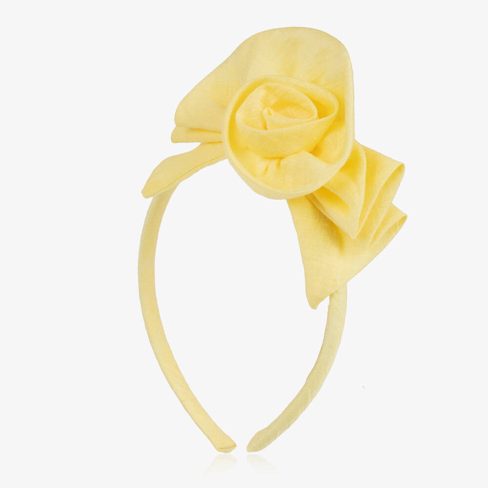 Balloon Chic-Girls Yellow Flower Headband | Childrensalon Outlet