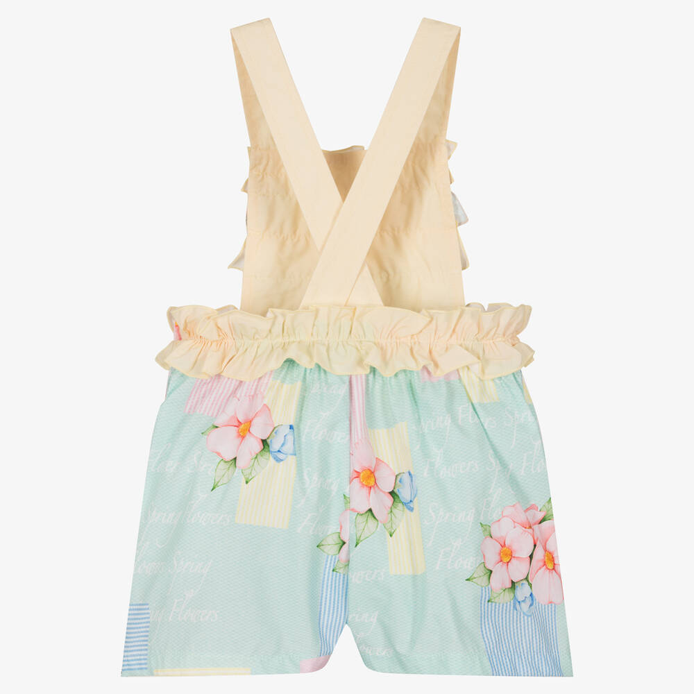 Balloon Chic-Желто-зеленый хлопковый комбинезон | Childrensalon Outlet