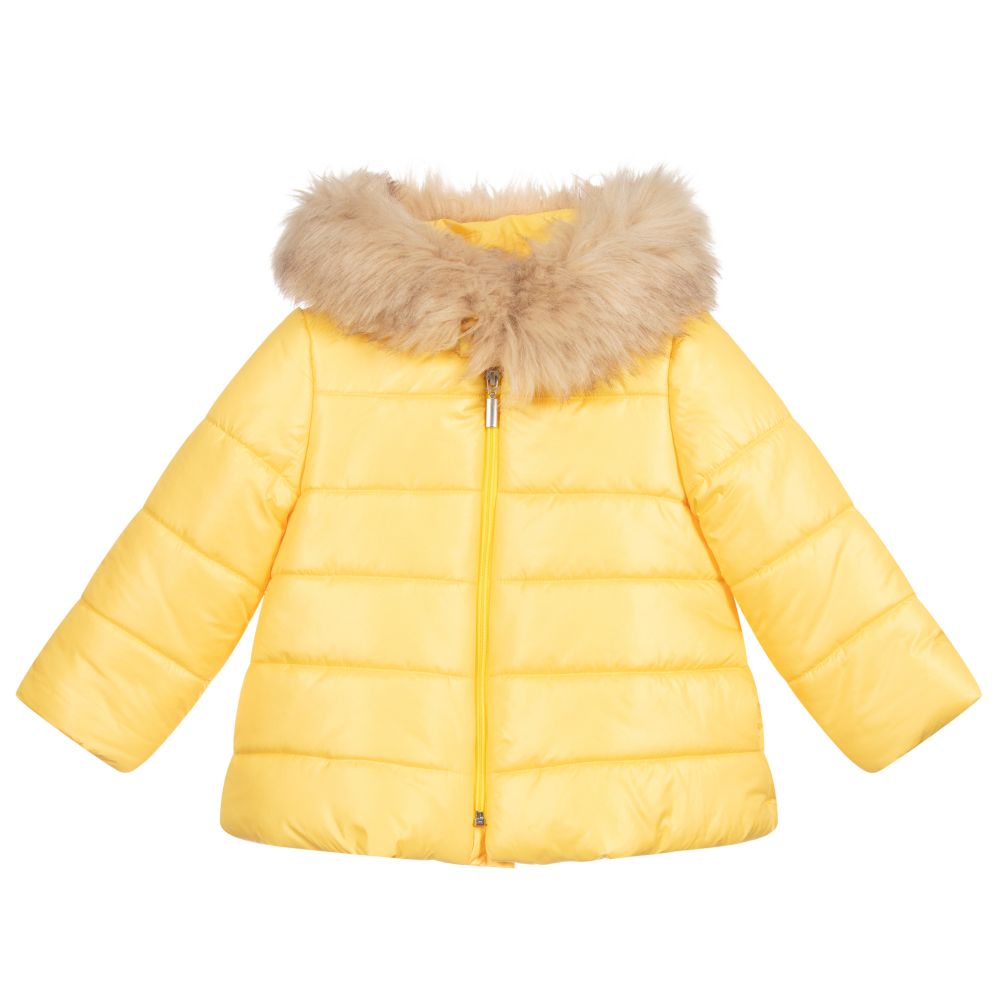 Balloon Chic - Girls Yellow Puffer Coat | Childrensalon Outlet