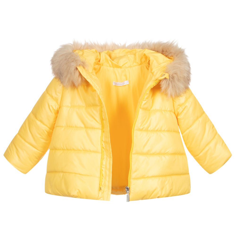 Balloon Chic - Girls Yellow Puffer Coat | Childrensalon Outlet