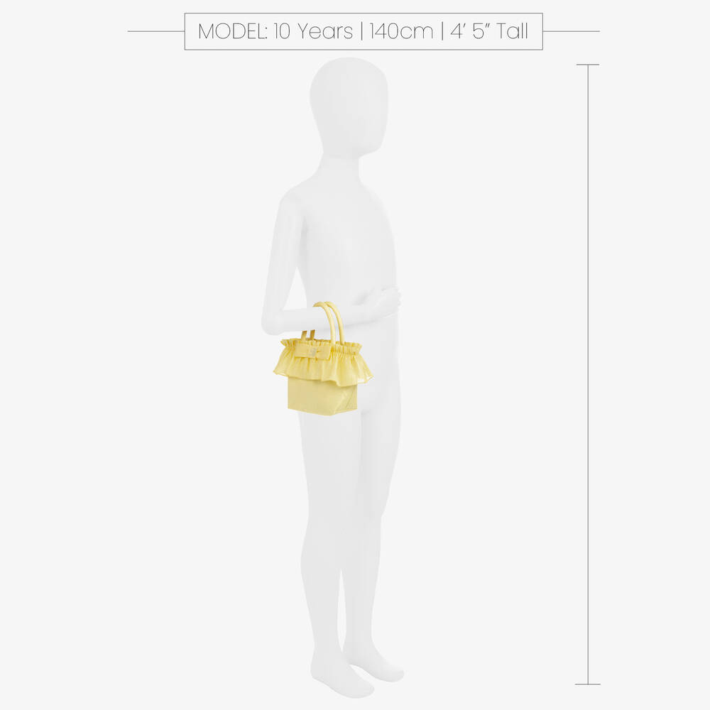 Balloon Chic-Girls Yellow Ruffle Handbag (22cm) | Childrensalon Outlet