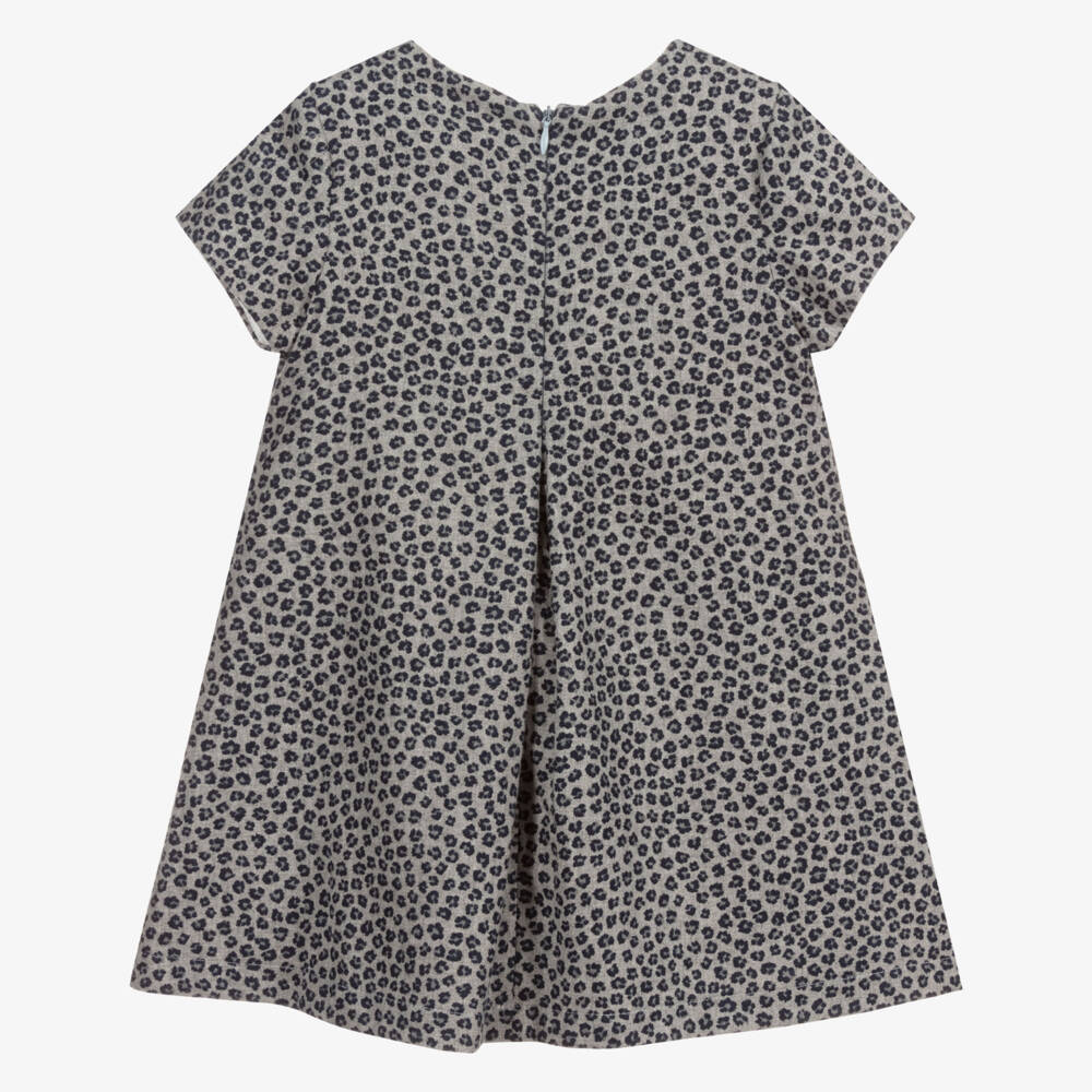 Balloon Chic-Grey & Blue Leopard Dress | Childrensalon Outlet