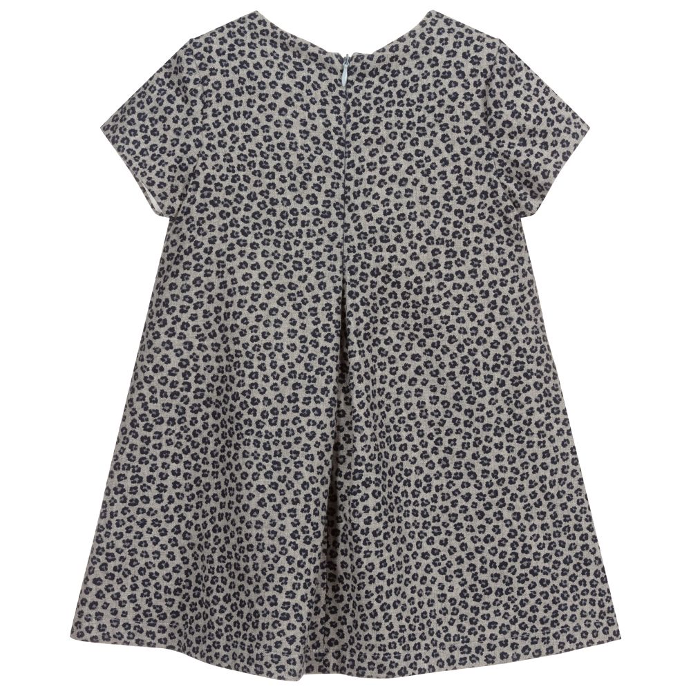 Balloon Chic-Grey & Blue Leopard Dress | Childrensalon Outlet