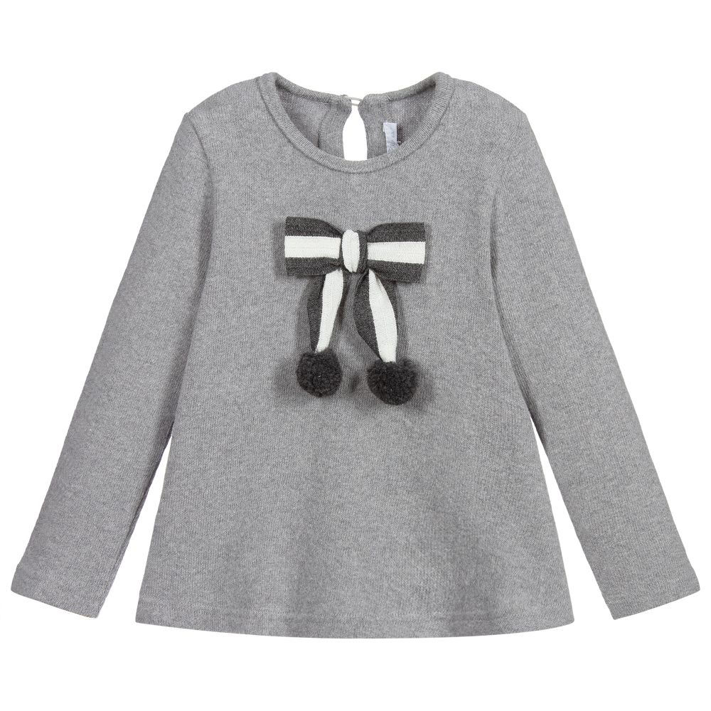 Balloon Chic - Grey Jersey Sweater | Childrensalon