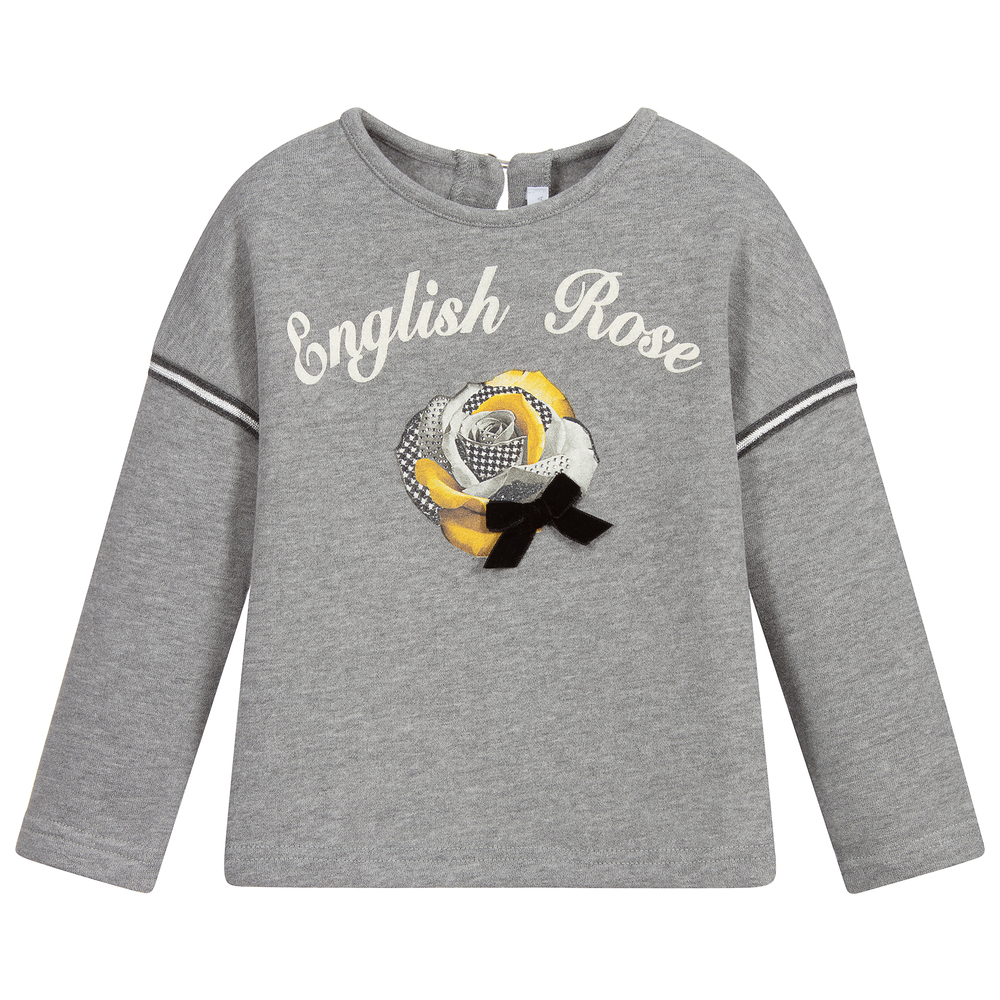 Balloon Chic - Grey Jersey Sweatshirt | Childrensalon