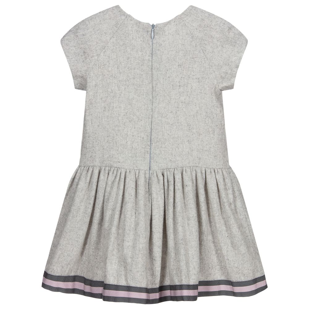 Balloon Chic-Grey Wool Dress | Childrensalon Outlet