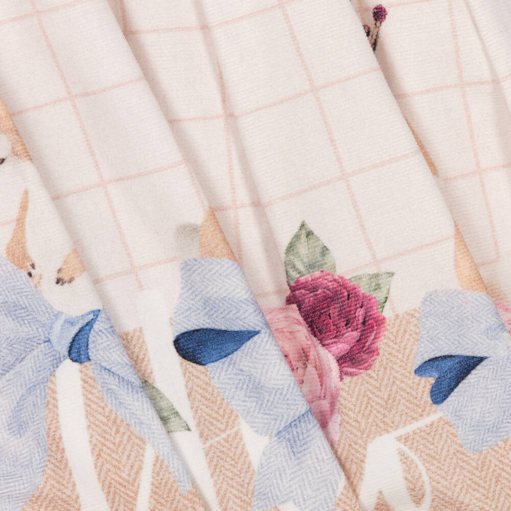 Balloon Chic-Ivory & Pink Cotton Dress | Childrensalon Outlet