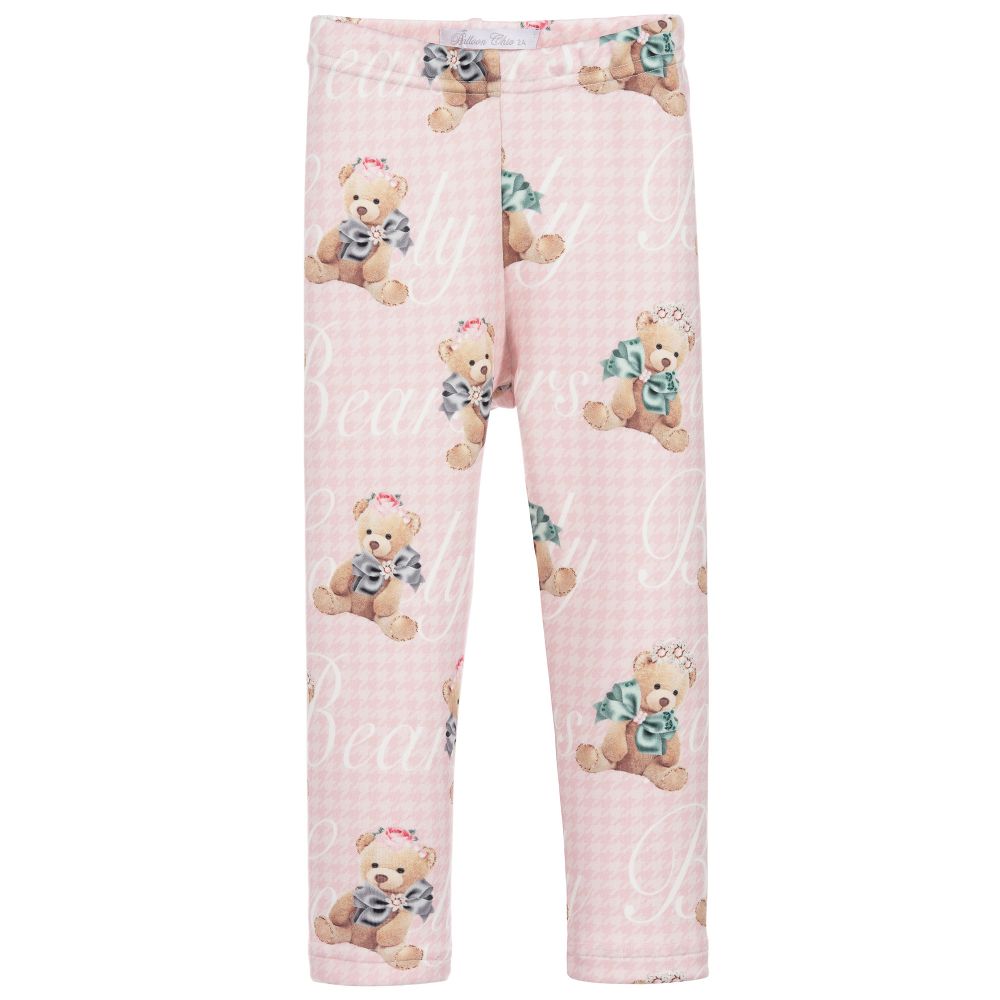 Balloon Chic - Leggings in Rosa und Blau mit Teddybären-Print | Childrensalon