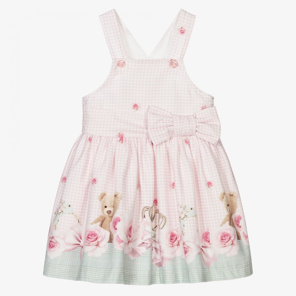 Balloon Chic - Pink Corduroy Pinafore Dress | Childrensalon