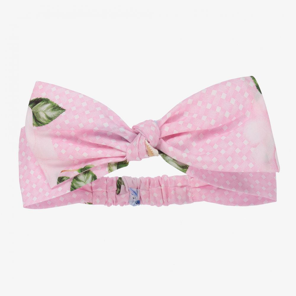 Balloon Chic-Pink Cotton Bow Headband | Childrensalon Outlet