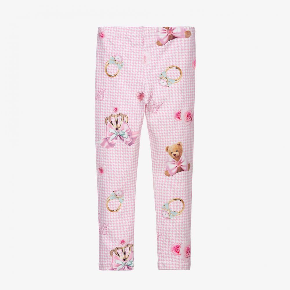 Balloon Chic-Розовые хлопковые легинсы в клетку | Childrensalon Outlet