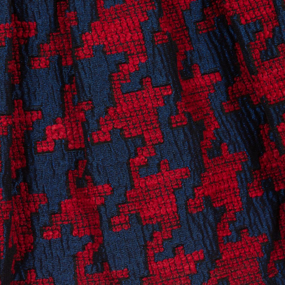 Balloon Chic-Red & Blue Houndstooth Skirt | Childrensalon Outlet