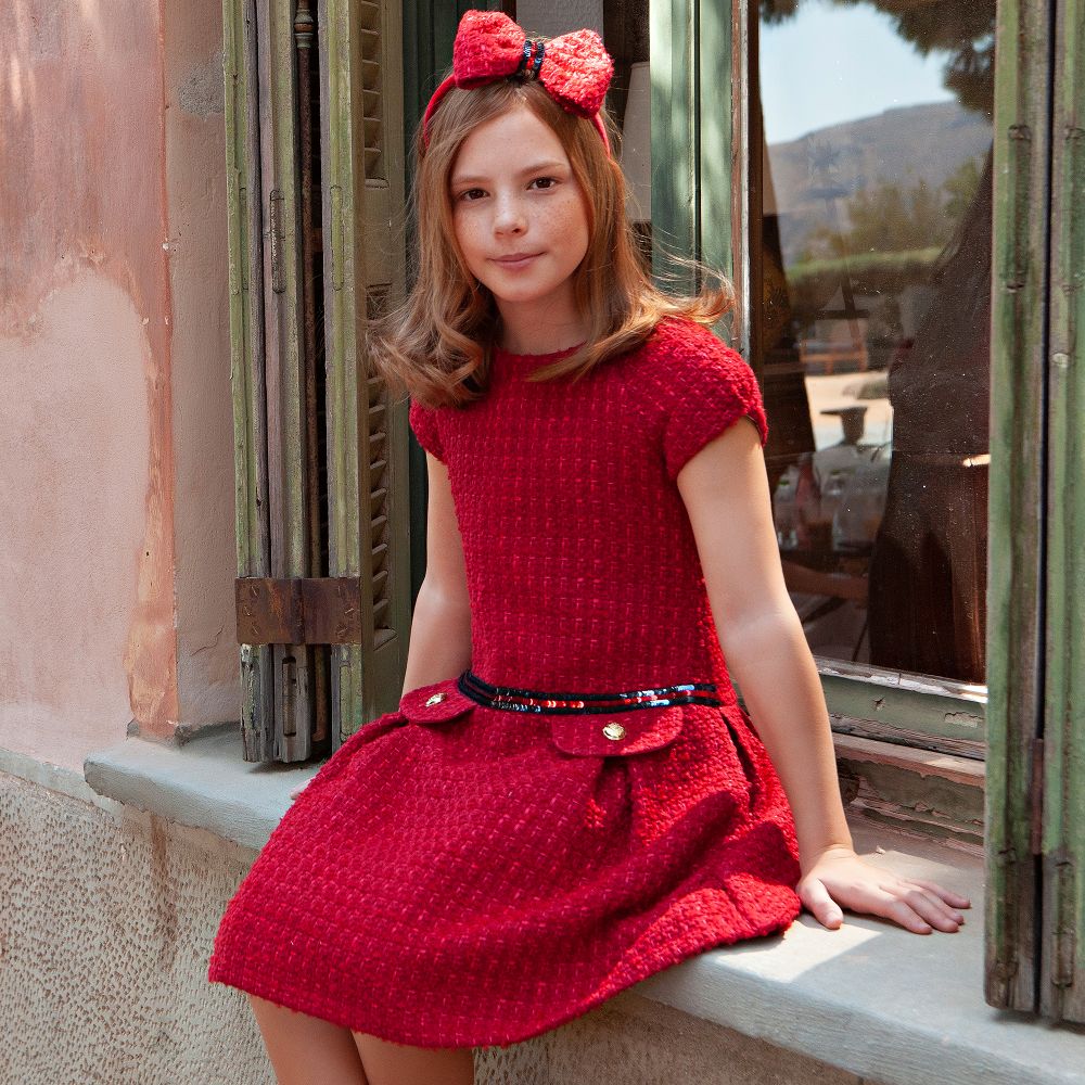 Girls tweed top dress