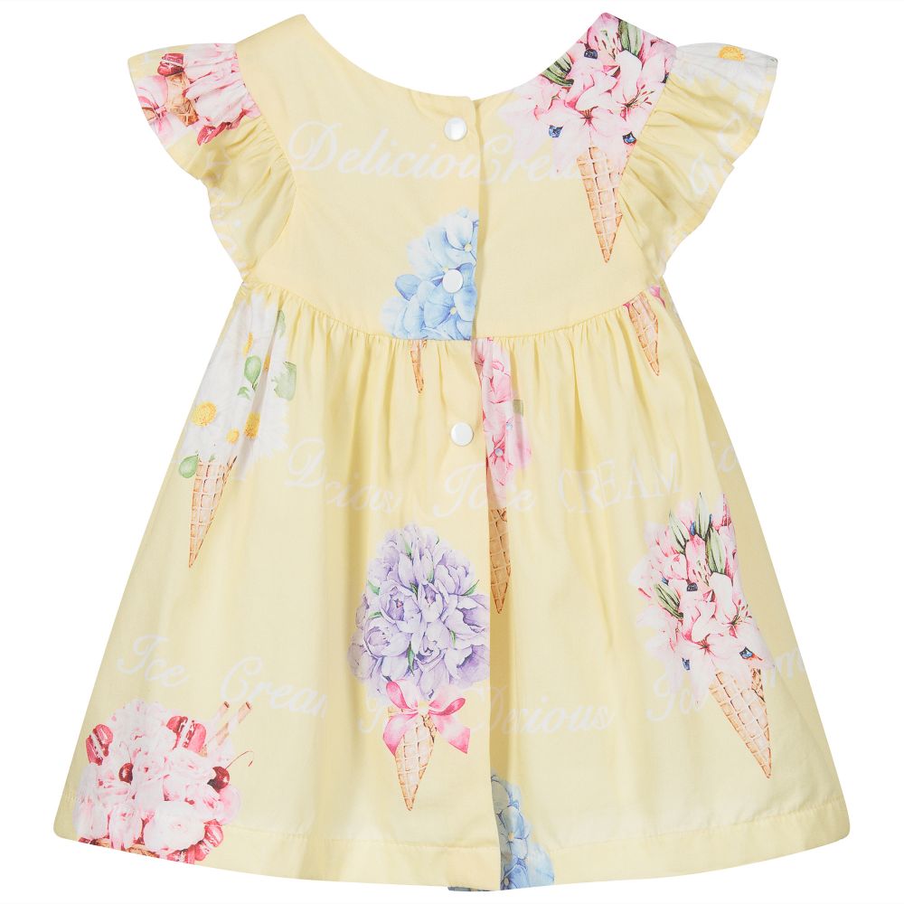 Balloon Chic-Желтое платье с цветами и трусики для малышей | Childrensalon Outlet