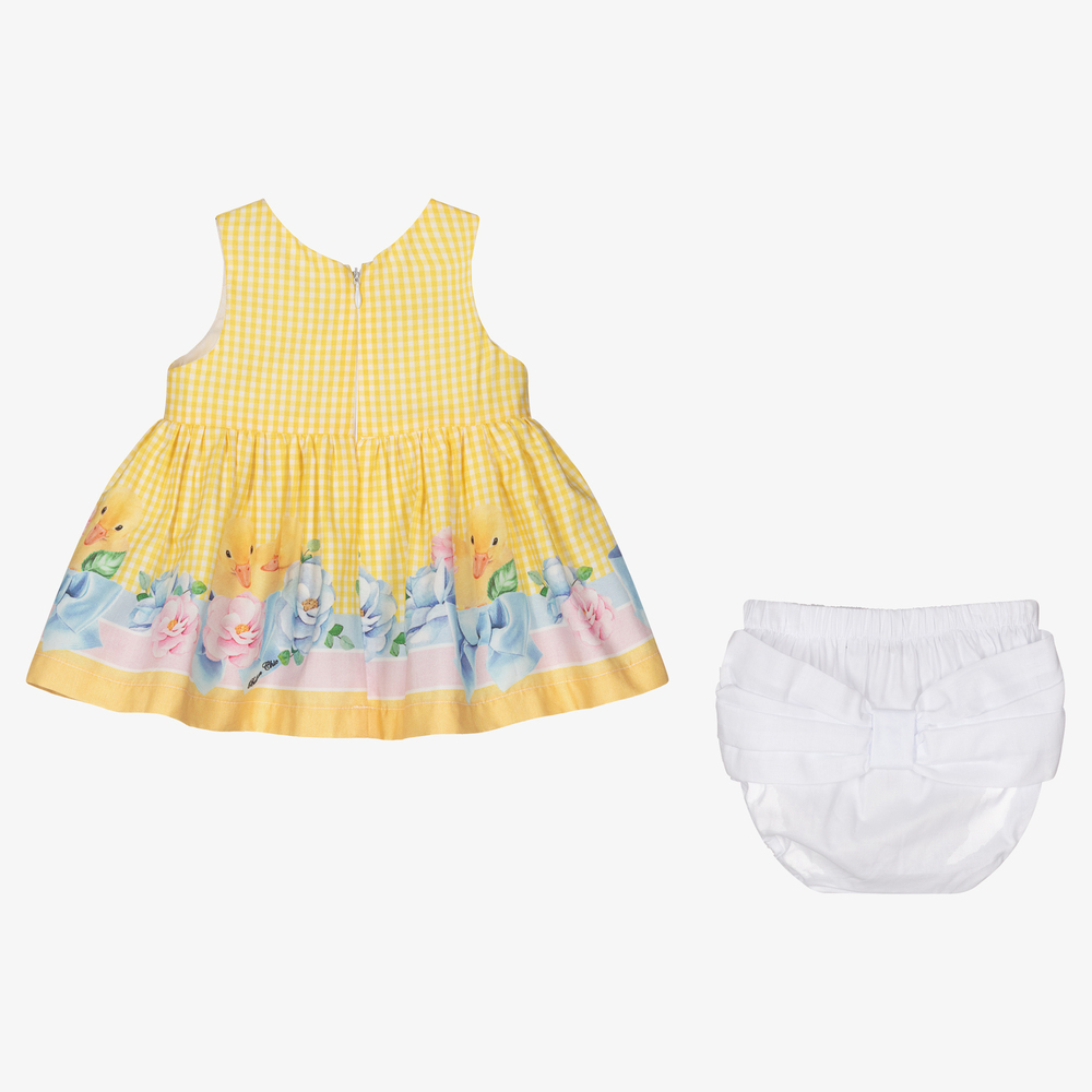 Balloon Chic-Желтое платье и белые трусики для малышей | Childrensalon Outlet