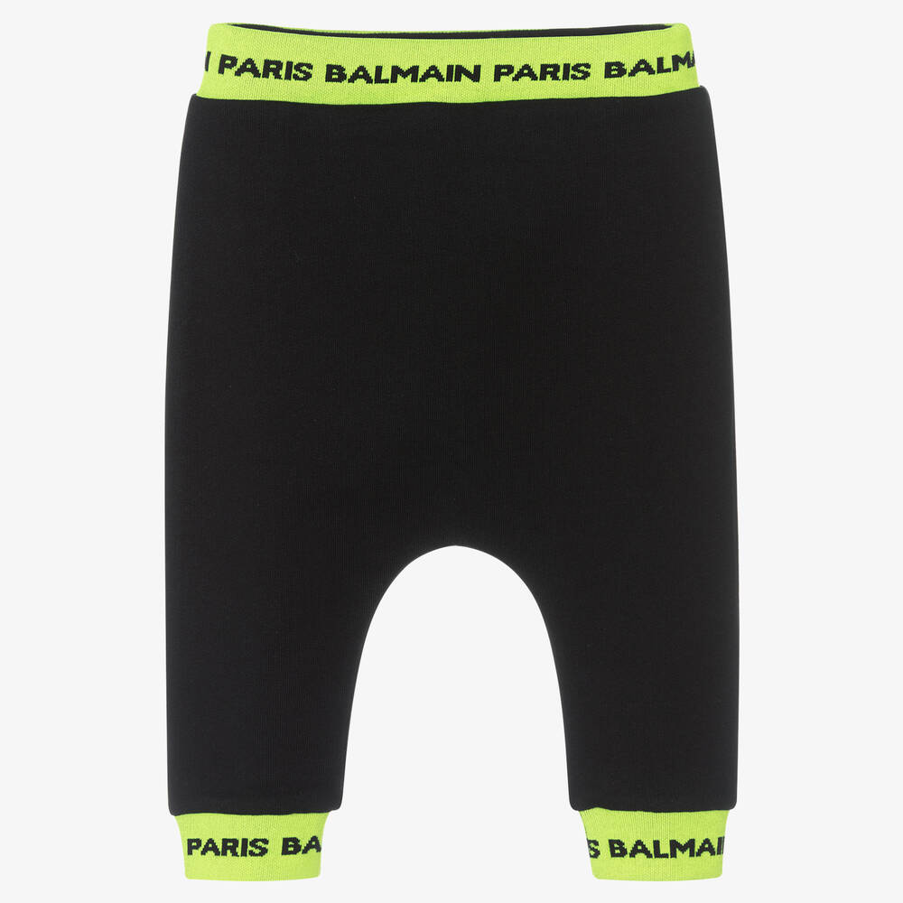 Balmain - Baby Boys Black Logo Joggers  | Childrensalon