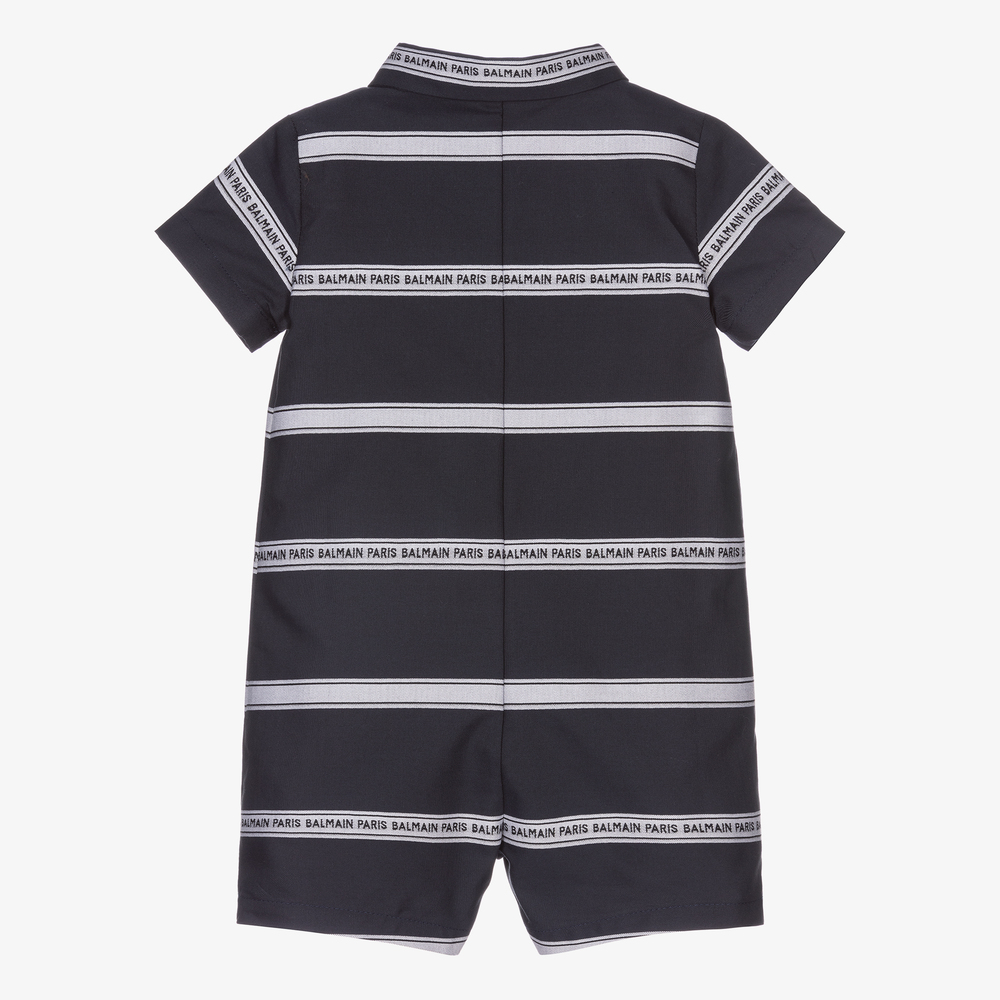 Balmain-Baby Boys Blue Logo Shortie | Childrensalon Outlet