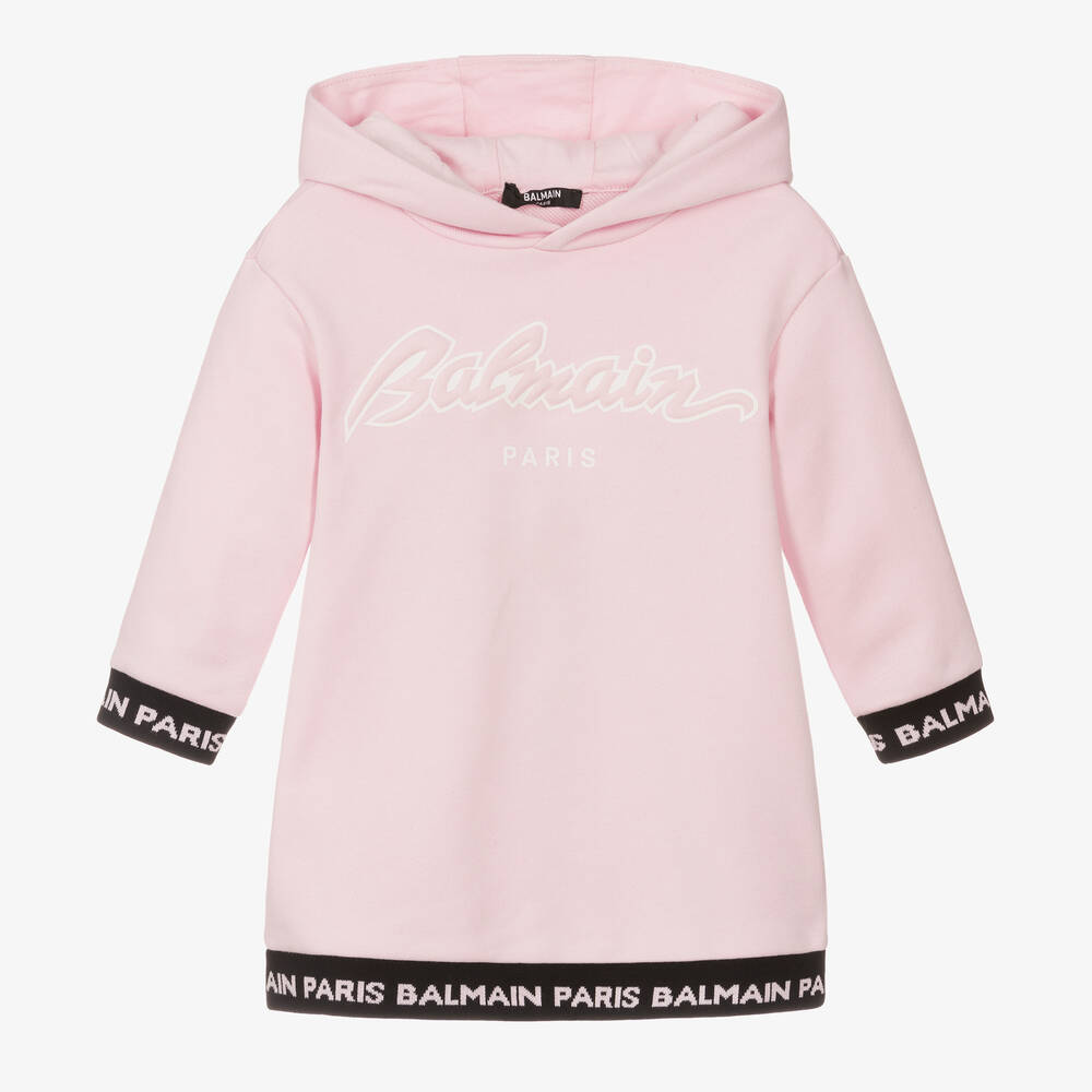 Baby Girls Pink Hooded Dress