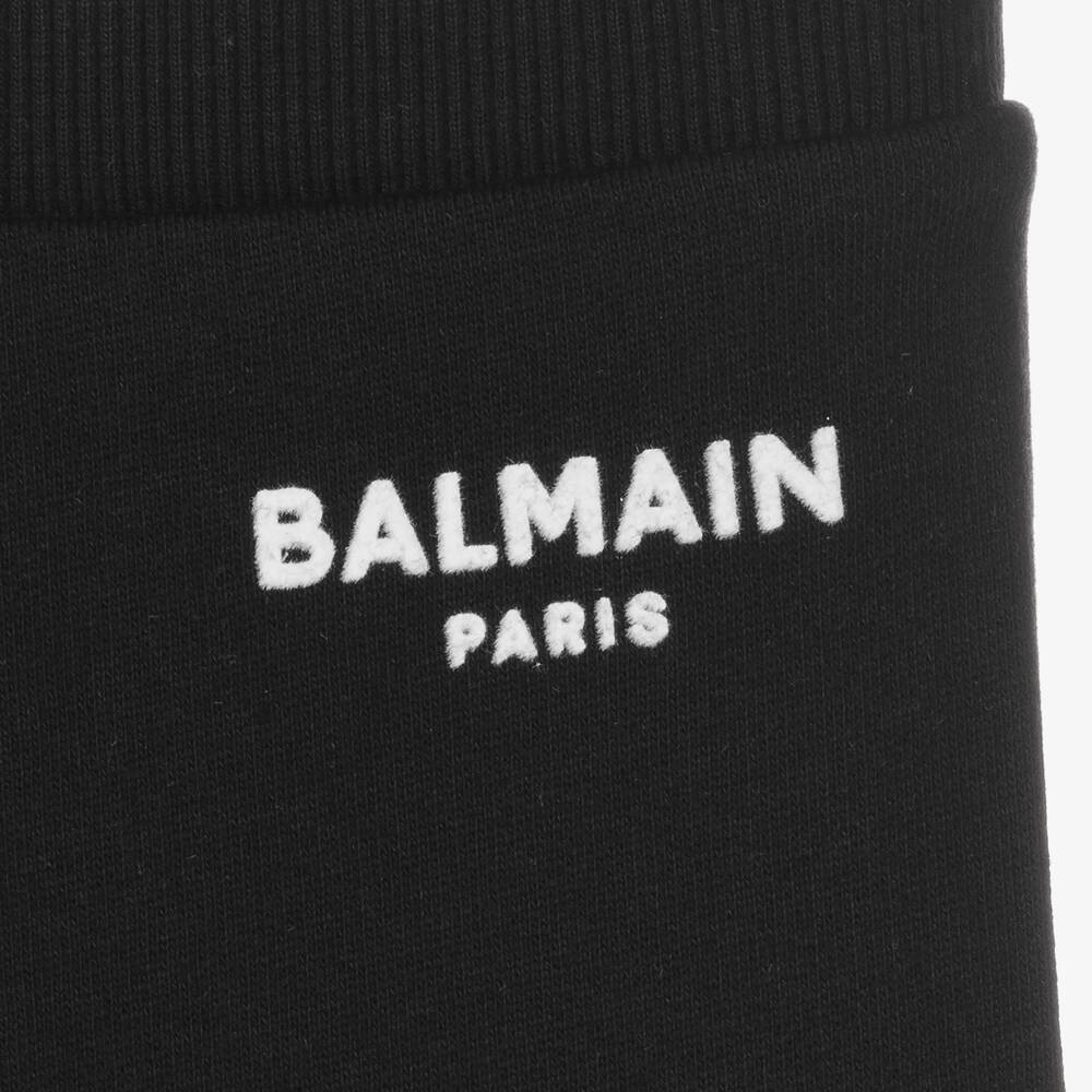 Balmain-Черные хлопковые джоггеры | Childrensalon Outlet