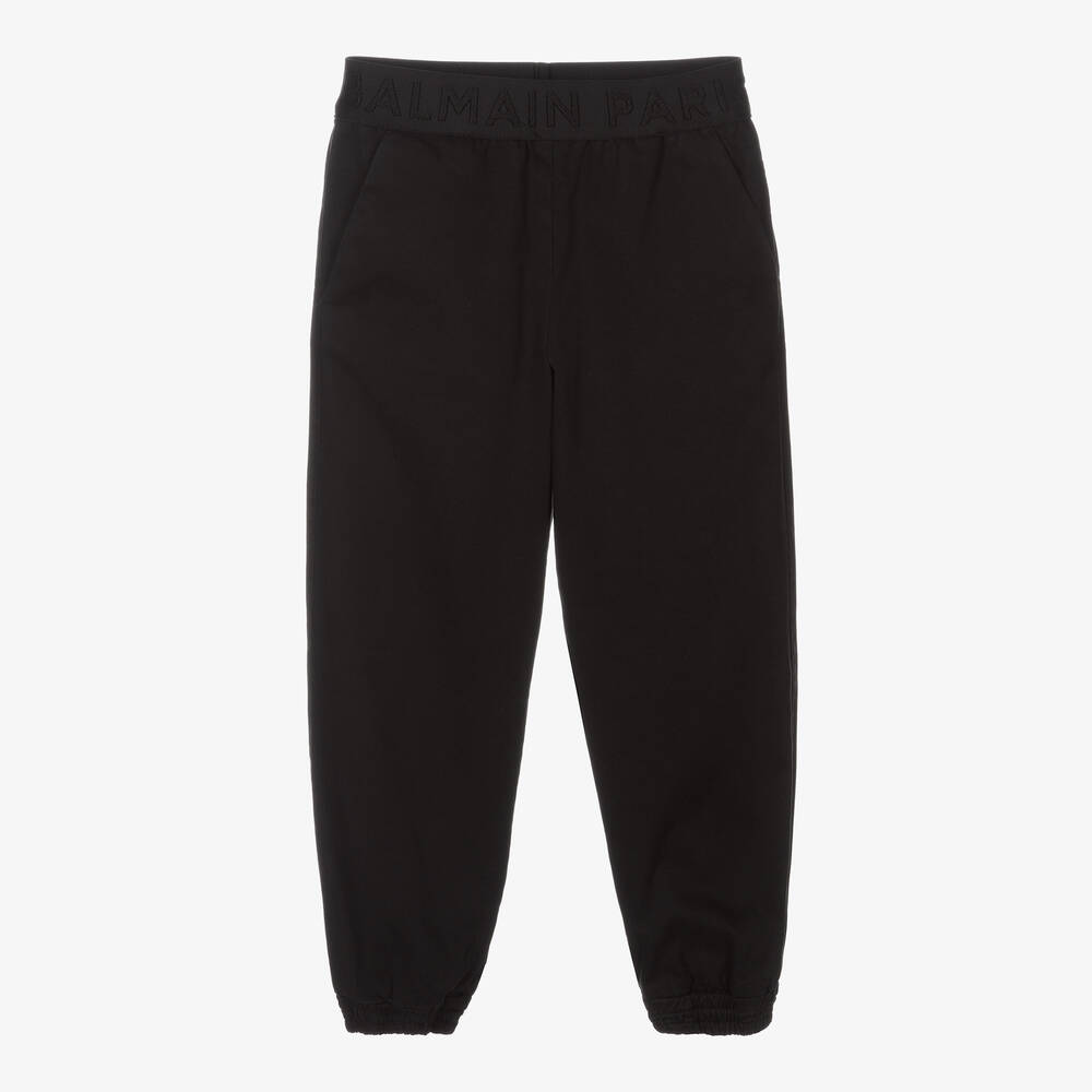 Balmain - Schwarze Baumwoll-Jogginghose | Childrensalon