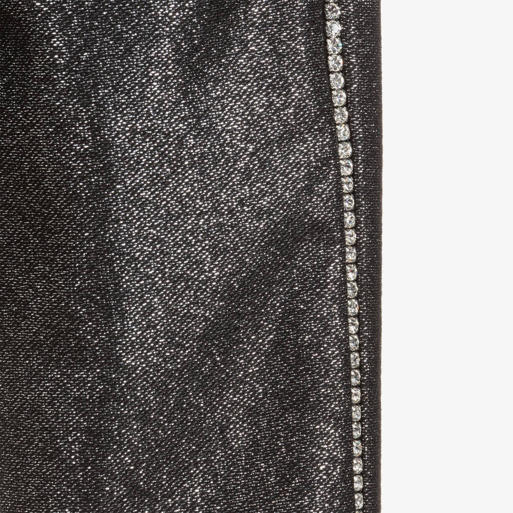 Balmain-Black Glittery Wool Trousers | Childrensalon Outlet