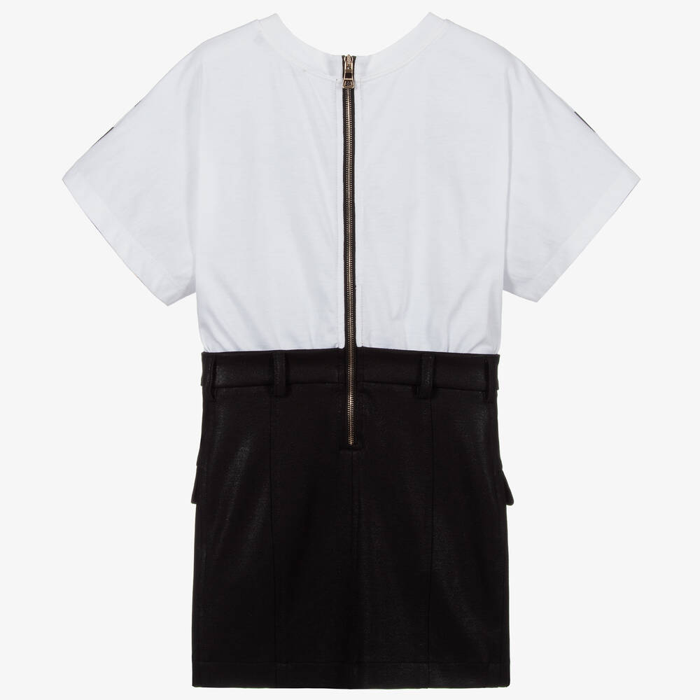 Balmain-Black & Gold Button Dress | Childrensalon Outlet