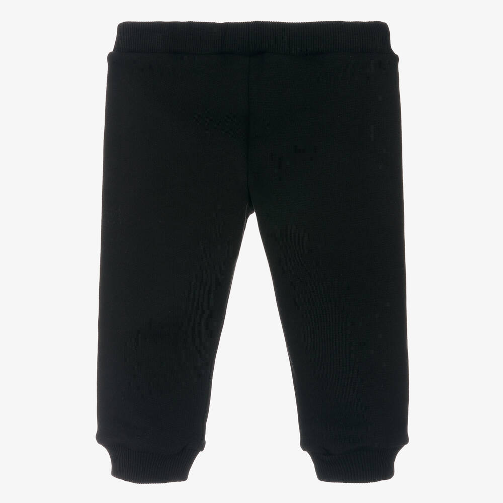 Balmain-Black & Gold Cotton Baby Joggers | Childrensalon Outlet