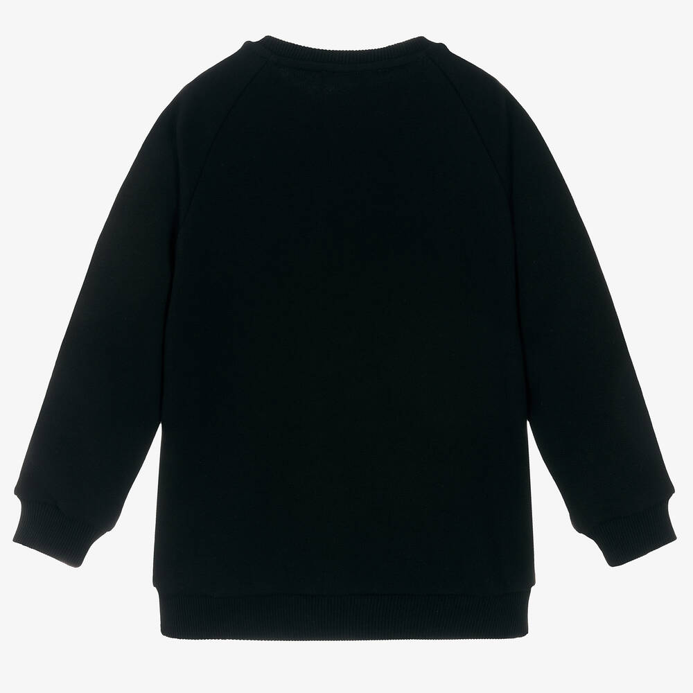 Balmain-Black & Gold Cotton Sweatshirt | Childrensalon Outlet