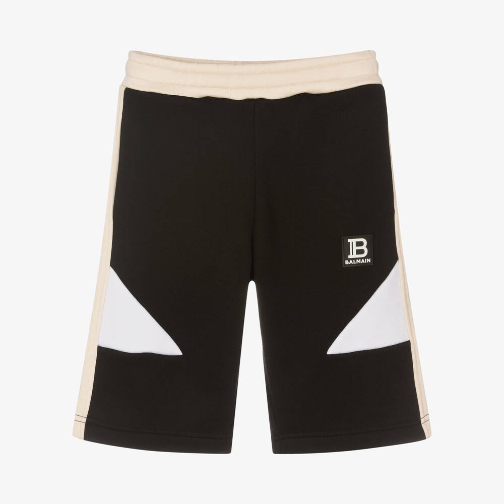 Balmain - Black Jersey Logo Shorts | Childrensalon
