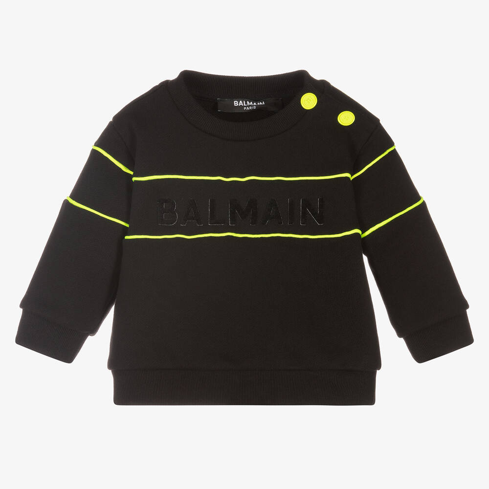 Balmain - Black Logo Baby Sweatshirt | Childrensalon