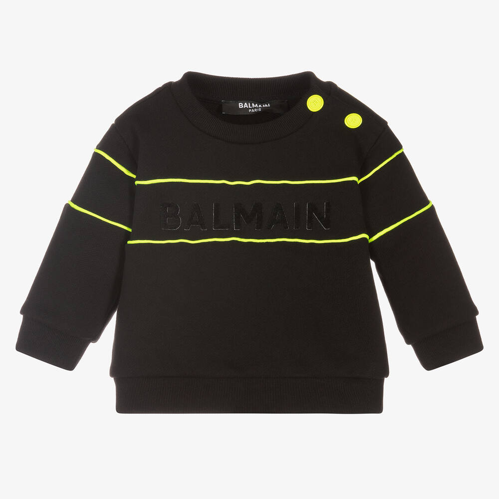 Balmain - Sweat noir Bébé | Childrensalon