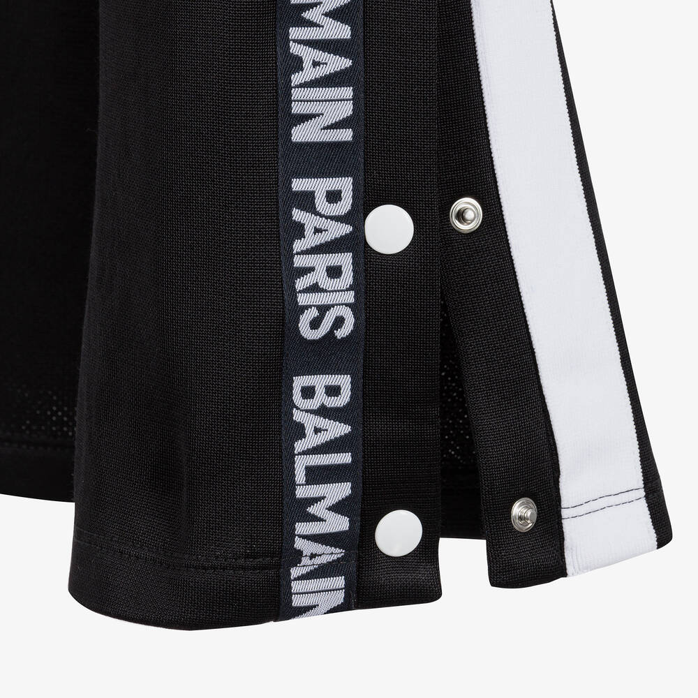 Balmain-Black Logo Jersey Trousers | Childrensalon Outlet