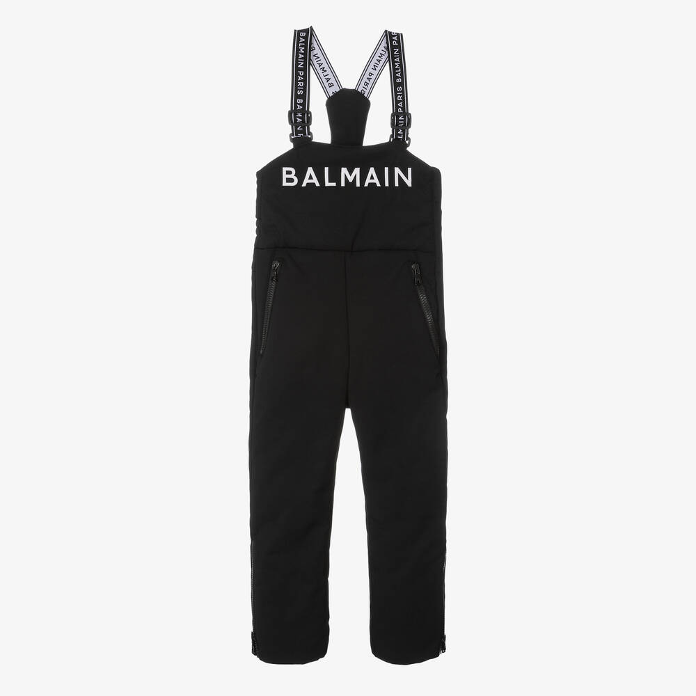 Balmain-Black Padded Ski Salopettes | Childrensalon Outlet