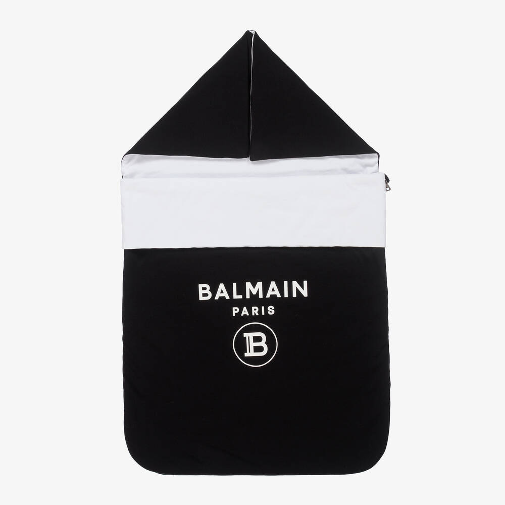 Balmain - Black & White Logo Nest (77cm) | Childrensalon
