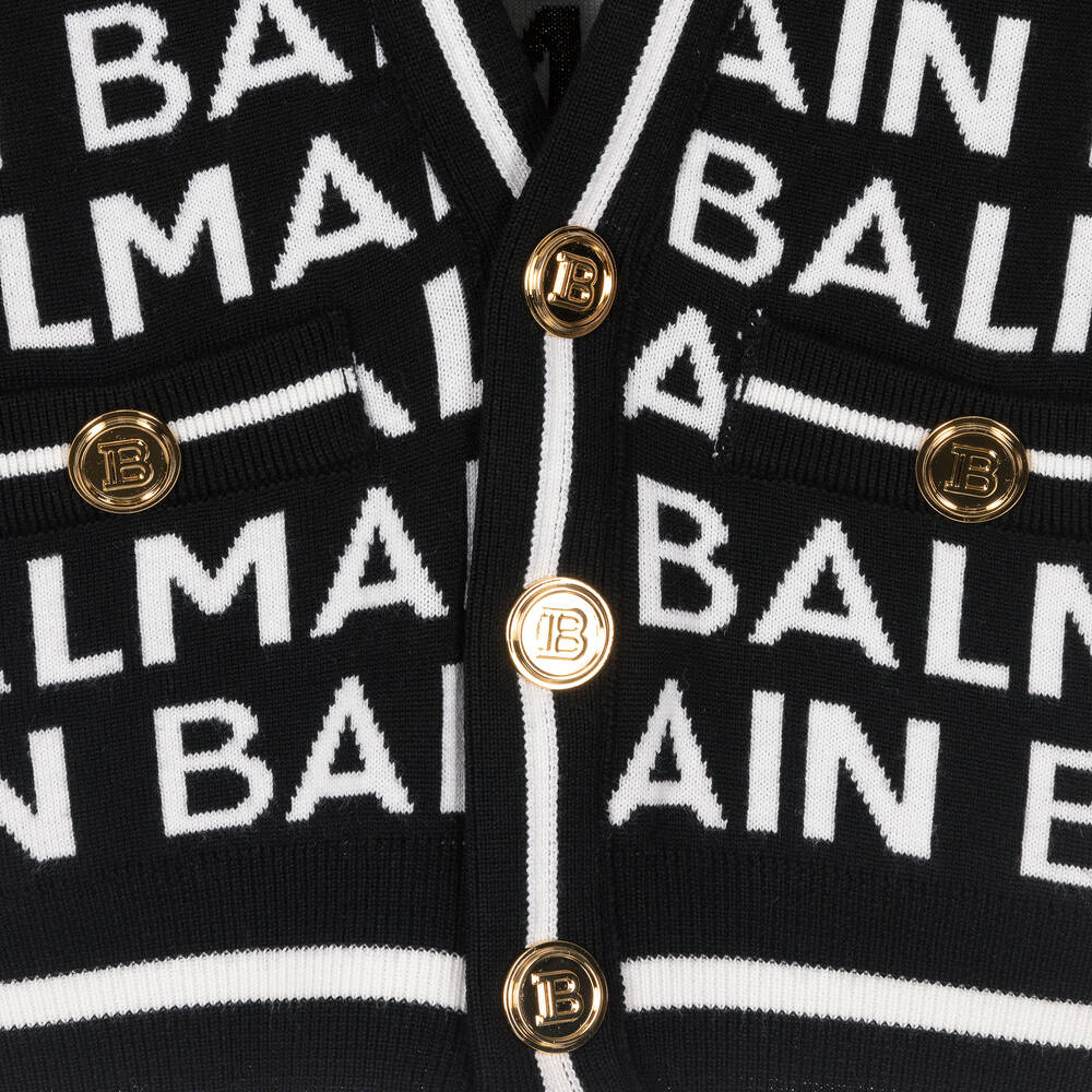 بالمان -كارديغان صوف محبوك لون أسود | Childrensalon Outlet