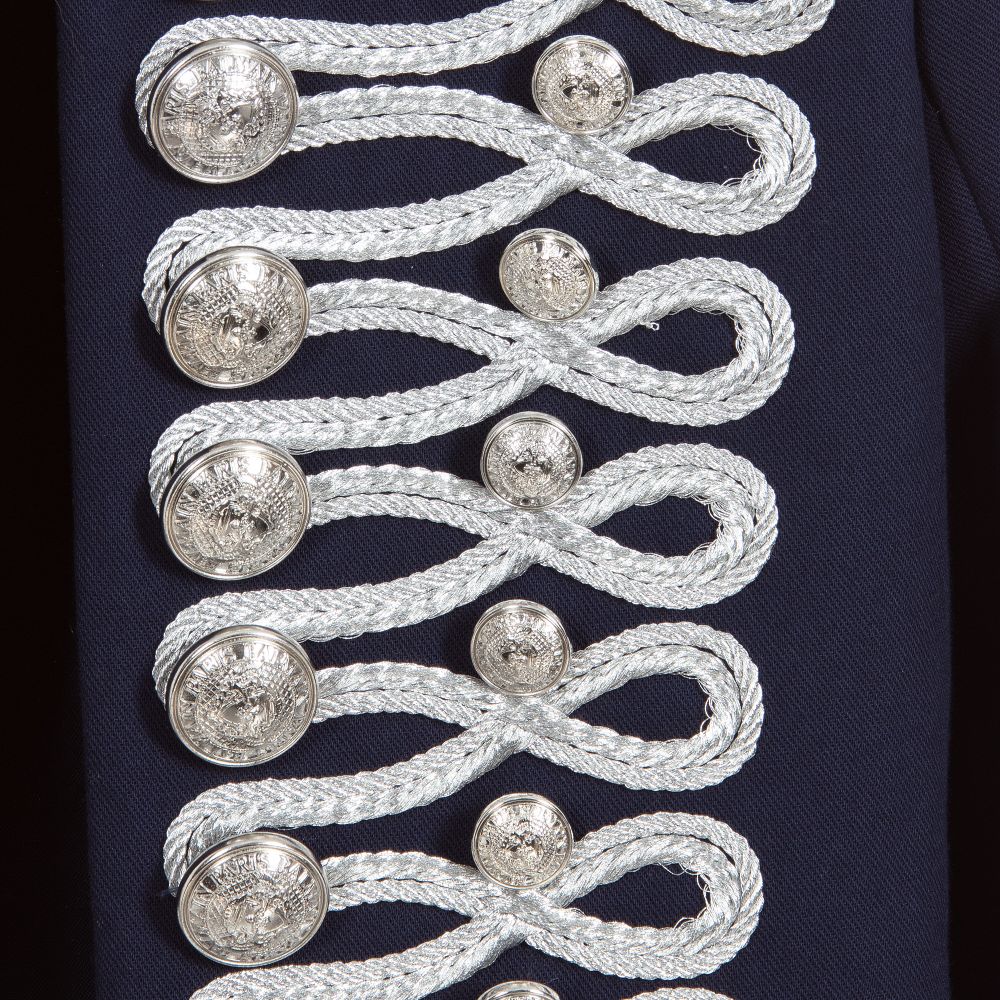 Balmain-Blue Cotton Military Jacket | Childrensalon Outlet