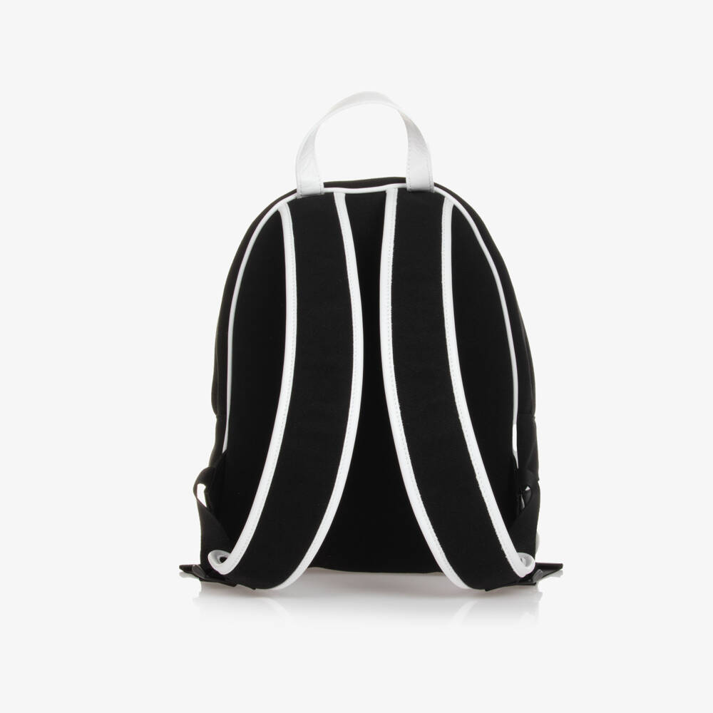 Balmain-Boys Black and White Backpack | Childrensalon Outlet