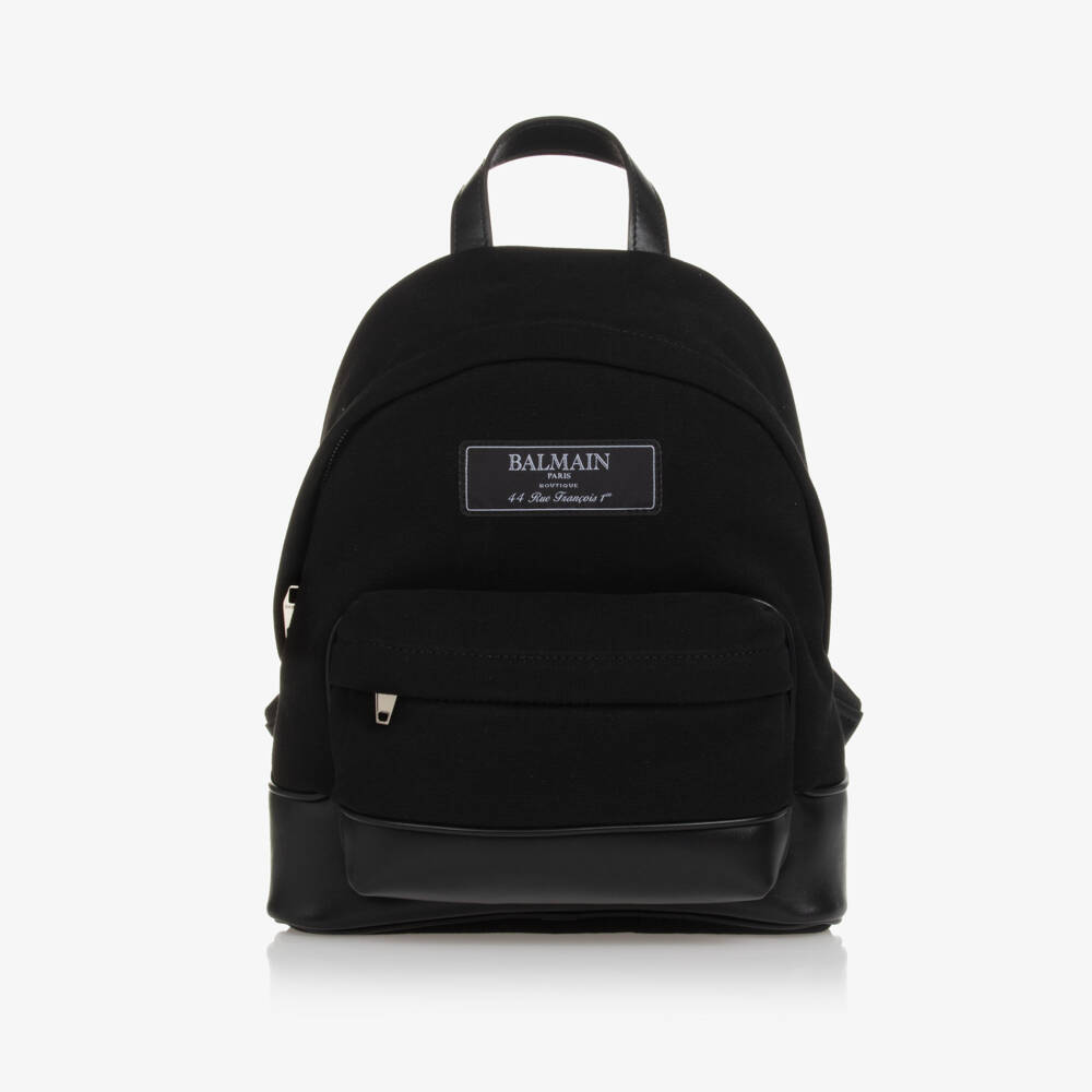 Balmain-Boys Black Canvas Rucksack | Childrensalon Outlet