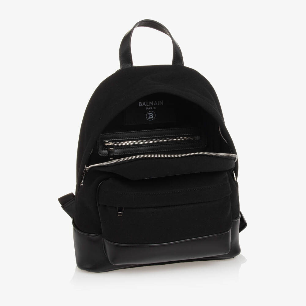 Balmain-Boys Black Canvas Rucksack | Childrensalon Outlet