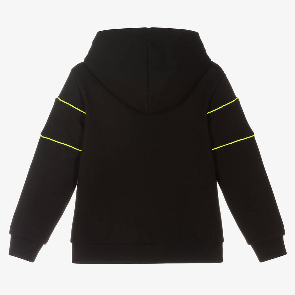 Balmain-Boys Black Cotton Logo Hoodie | Childrensalon Outlet