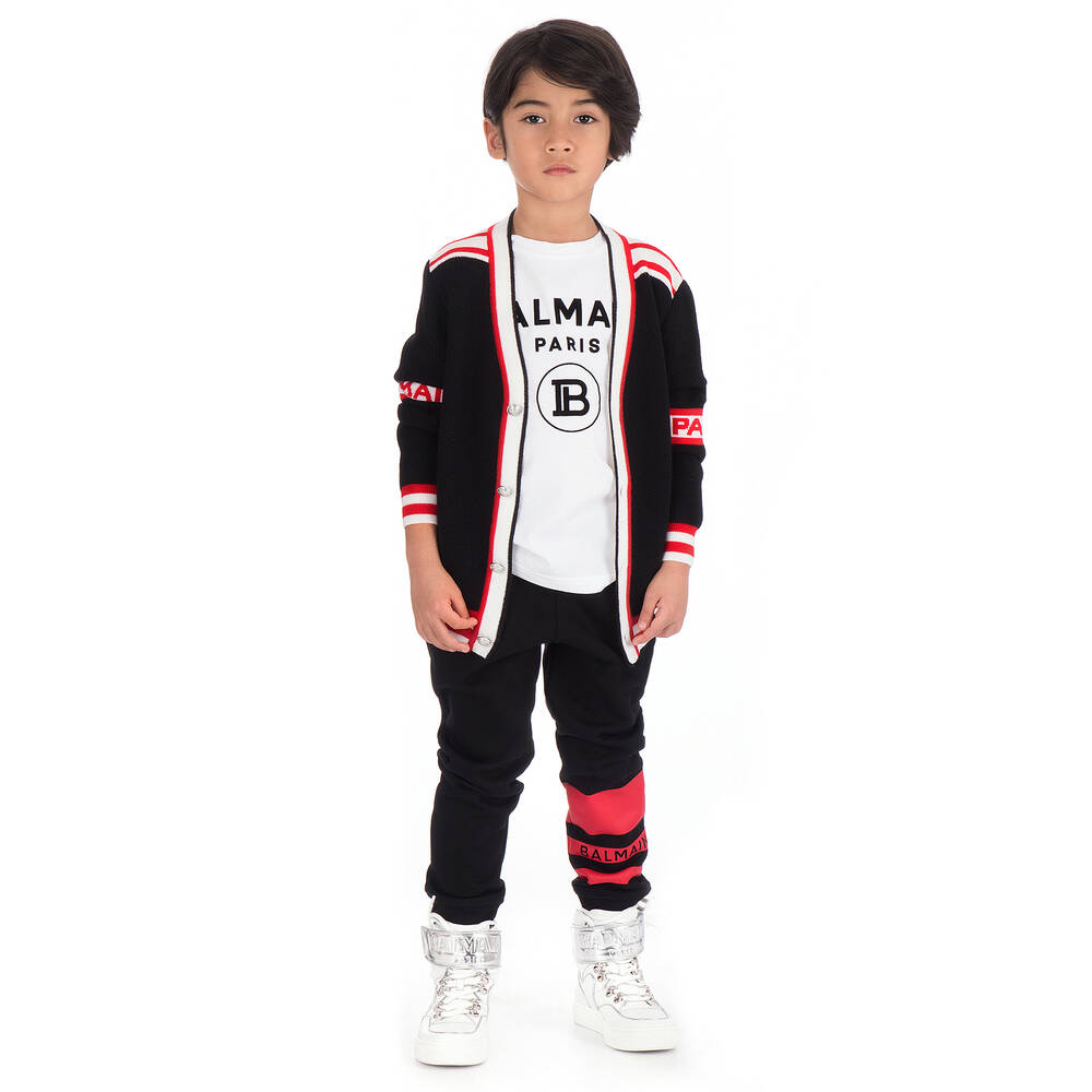 بالمان -جوغرز لوغو قطن لون أسود وأحمر للأولاد | Childrensalon Outlet