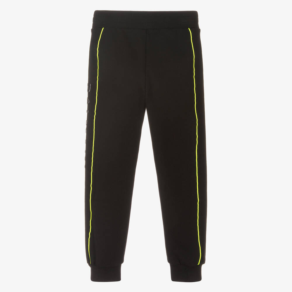 Balmain-Boys Black Cotton Logo Joggers | Childrensalon Outlet
