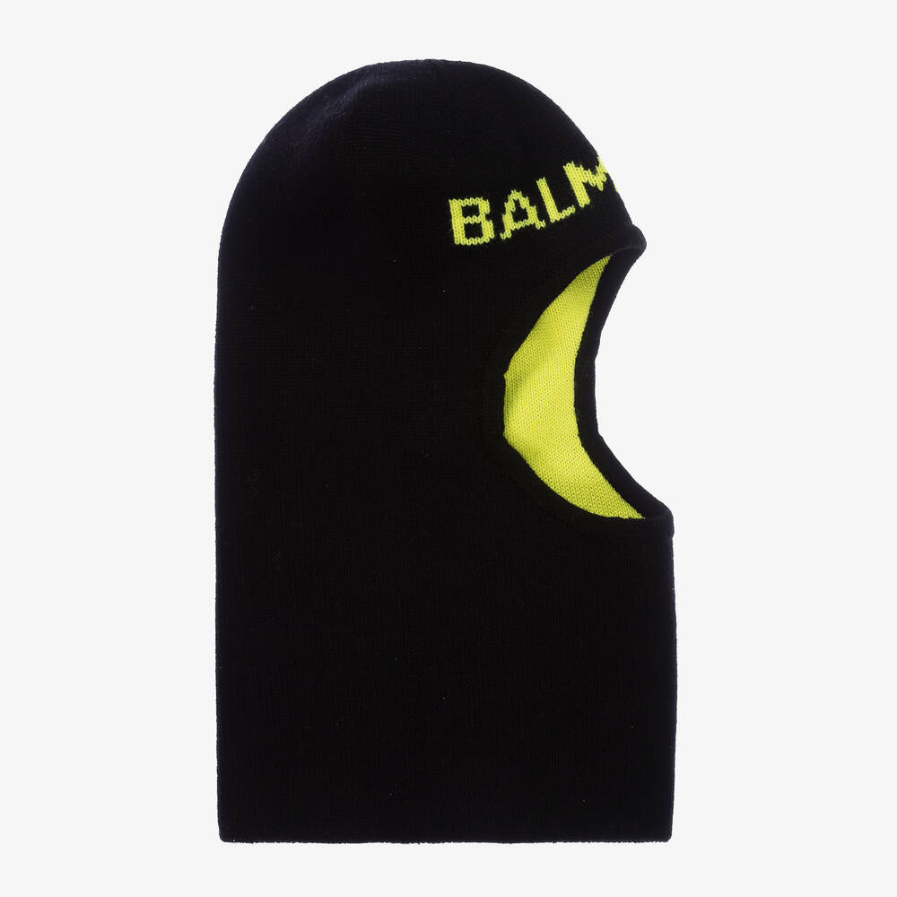 Balmain - Cagoule noire en maille garçon | Childrensalon