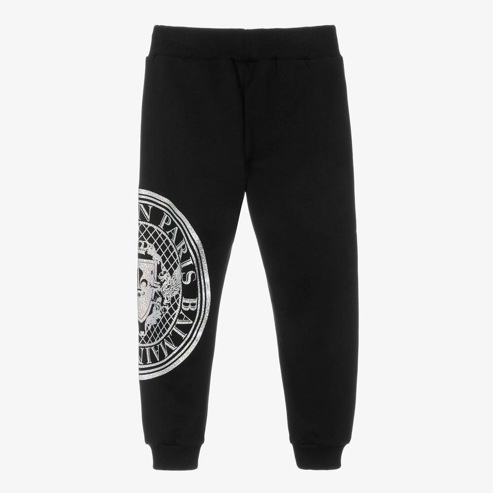 Balmain-جوغرز قطن لون أسود للأولاد | Childrensalon Outlet