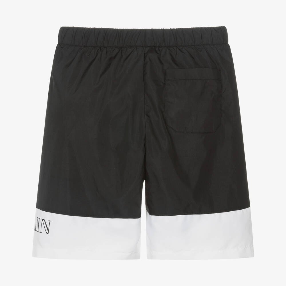 Balmain-Boys Black Stripe Swim Shorts | Childrensalon Outlet