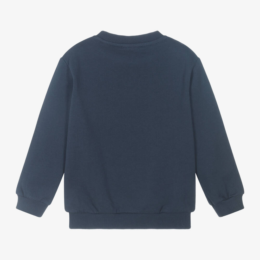 Balmain-Boys Blue Logo Sweatshirt | Childrensalon Outlet