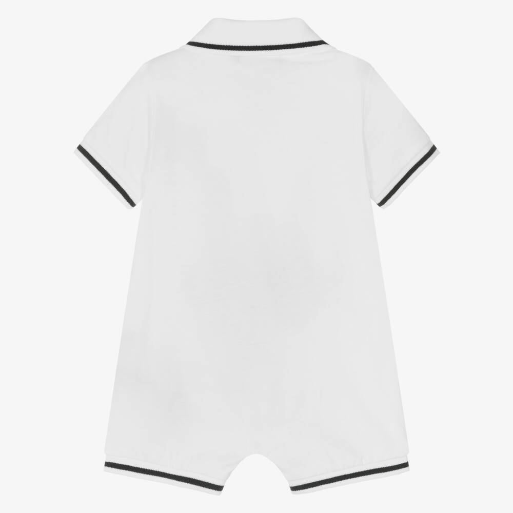 Balmain-Boys Cotton Polo Shortie in White | Childrensalon Outlet