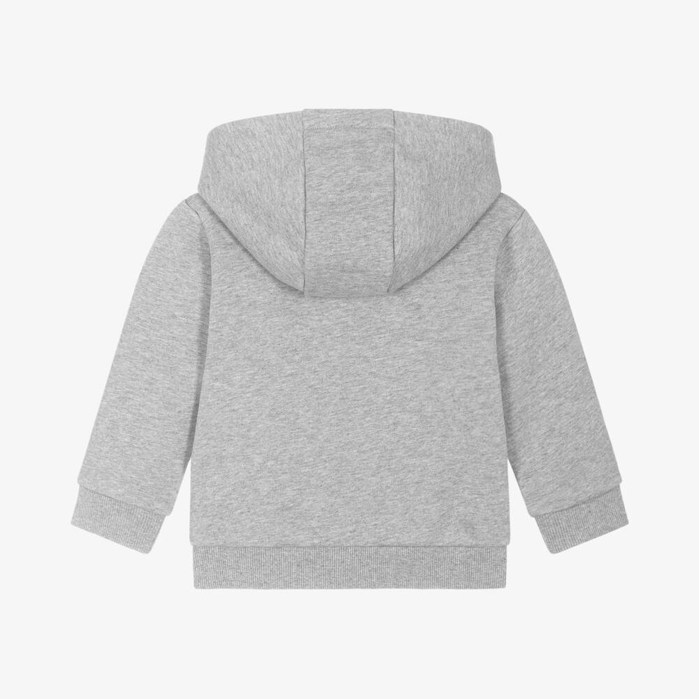 Balmain-Boys Grey Zip-Up Hoodie | Childrensalon Outlet