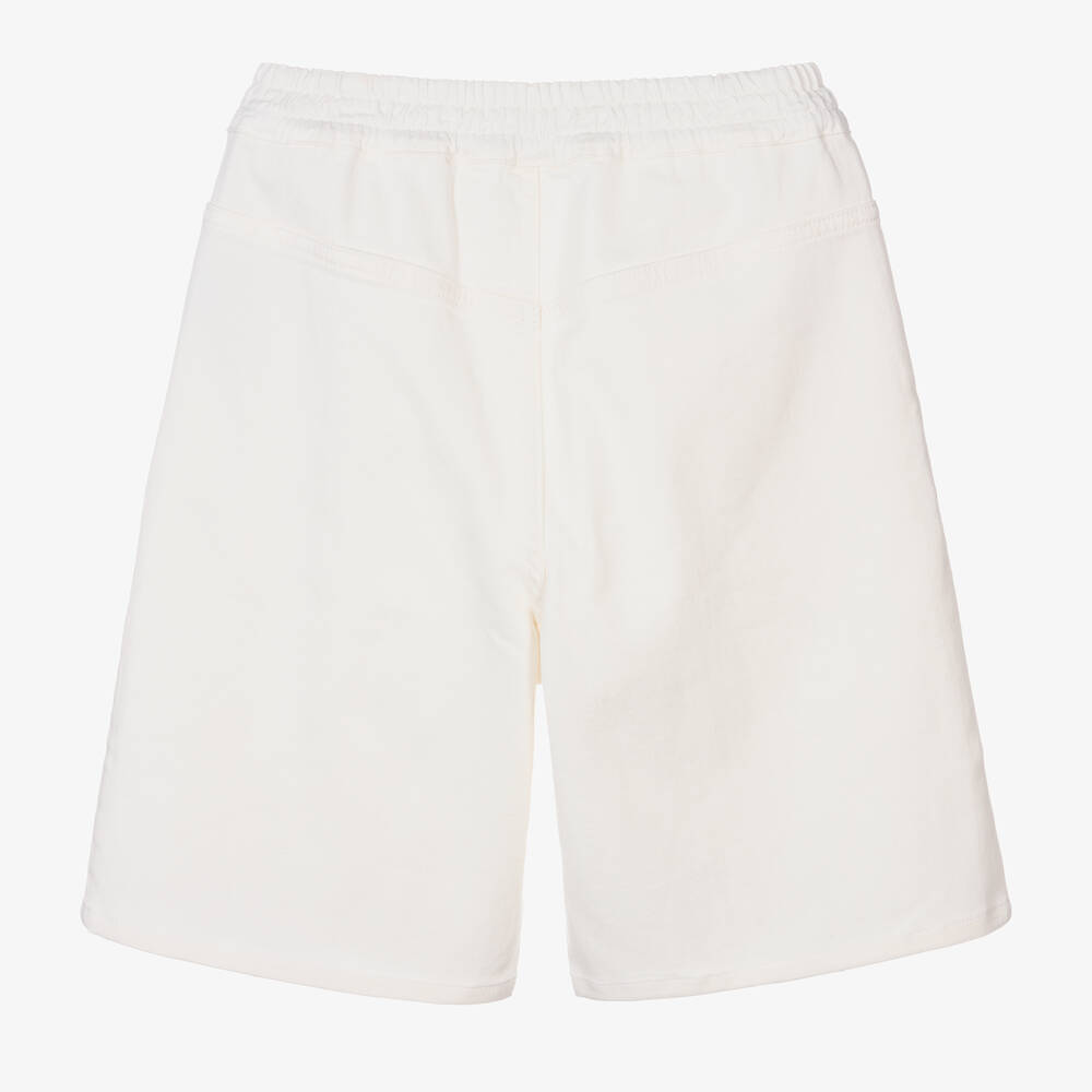 Balmain-Кремовые шорты из хлопкового твила | Childrensalon Outlet